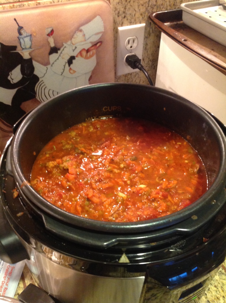 spagheti sauce pressure cooer